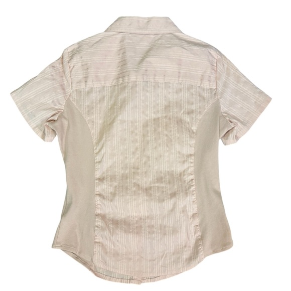 Guess Mixed Texture Button Down Blouse Size Medium - Picture 4 of 8